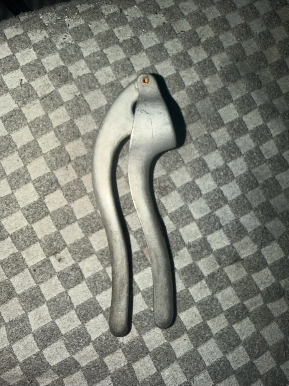 Vintage Metal Gray Nutcracker and Garlic Press - Heavy-Duty Kitchen Tool
